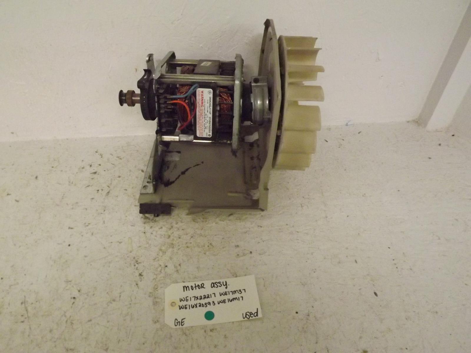 GE Dryer WE17X22217 WE17M37 WE16X20393 WE16M17 Motor Assembly Used GE Dryer WE17X22217 WE17M37 WE16X20393 WE16M17 Motor Assembly Used